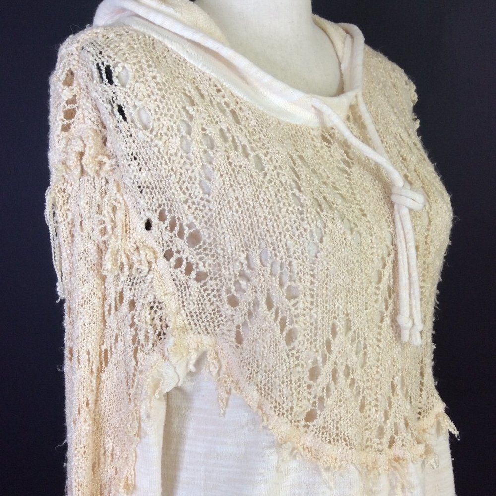 WEST Coast By T&S Womens Top Size XL Beige Hooded - Picture 4 of 12